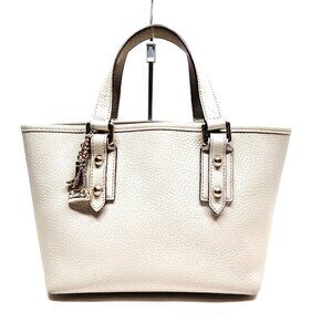 Gucci Cream Leather Handbag w/ Gold Charms- EUC